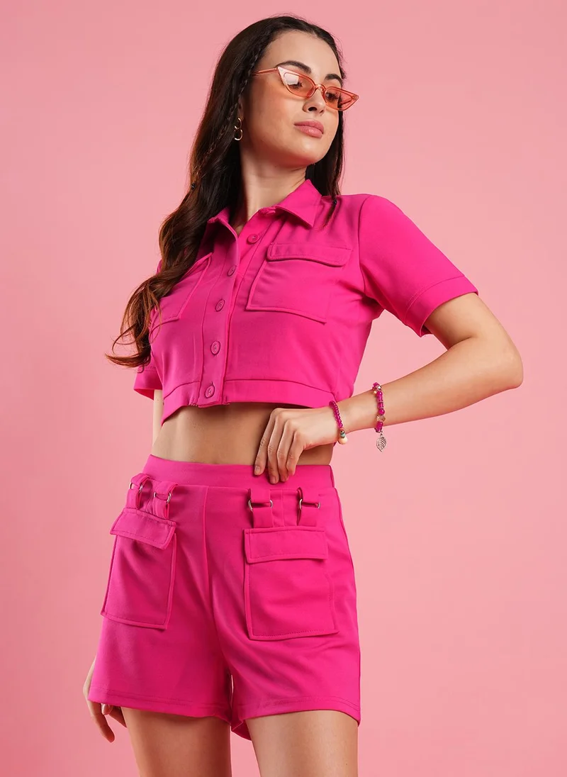 جلو باص Globus Women Crop Top With Shorts